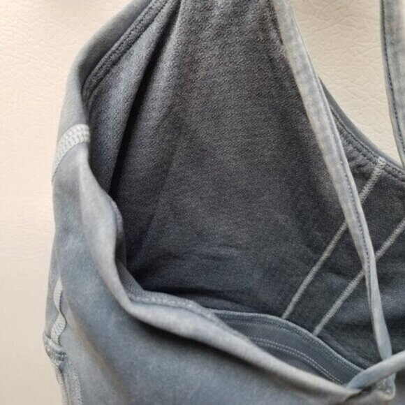 Lululemon Free To Be Bra *Long Line Rib Snow Wash Washed Moon Blue 2 - Picture 7 of 11
